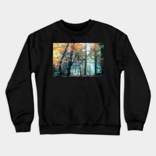 Blue autumn beech wood Crewneck Sweatshirt